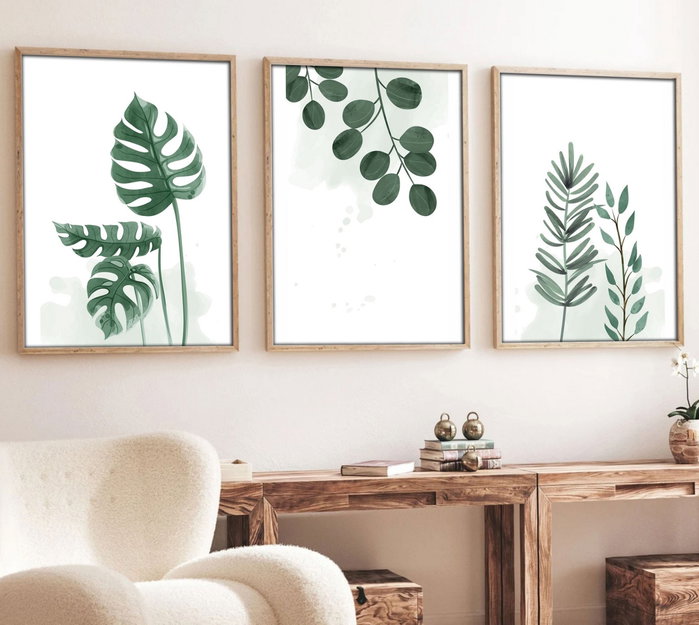 Wallity Huhu193 Pintura Decorativa en MDF con Marco (3 Piezas) 50 x 70 cm Wallity Huhu193 Pintura Decorativa en MDF con Marco (3 Piezas) 50 x 70 cm
